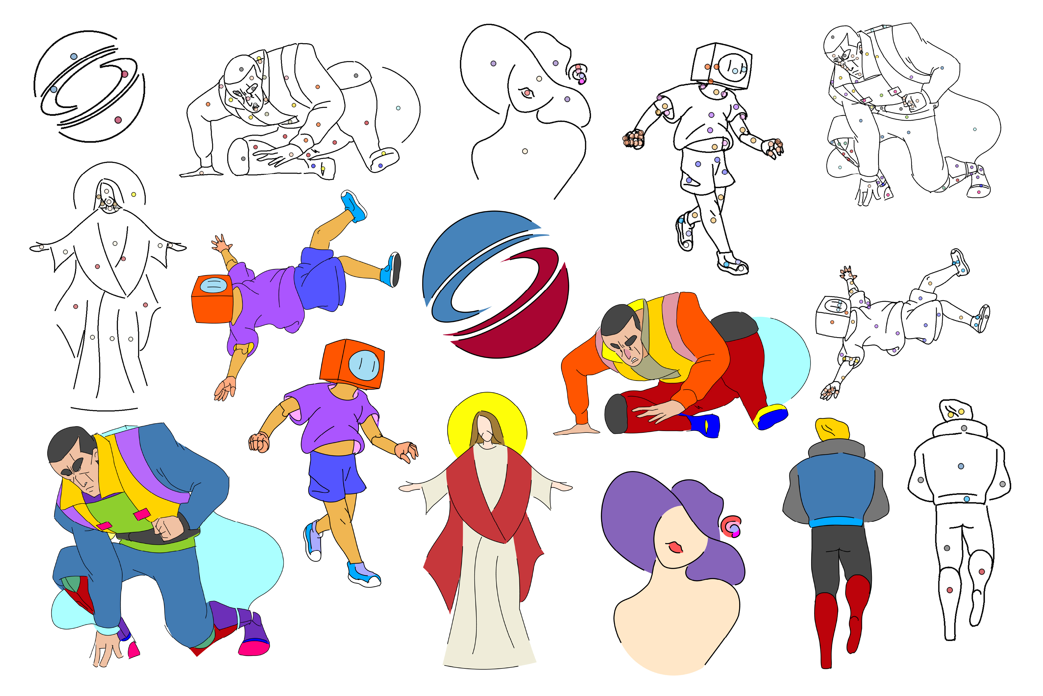 KISSColor: Kinetic and Intuitive Stroke Stretching for Vector Drawing Colorization